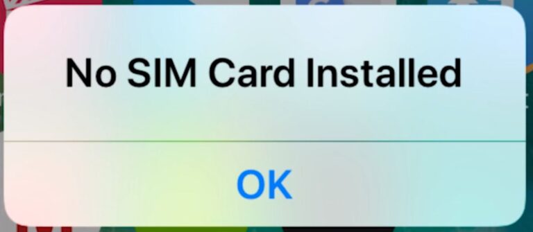 No Sim No Service Error iPhone